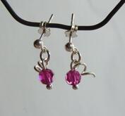 Swarovski örhängen i rosa