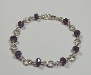 Kategorier - Armband - Med glaspärlor - Kristallarmband lila
