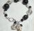 Dödskalle armband med onyx